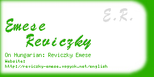 emese reviczky business card